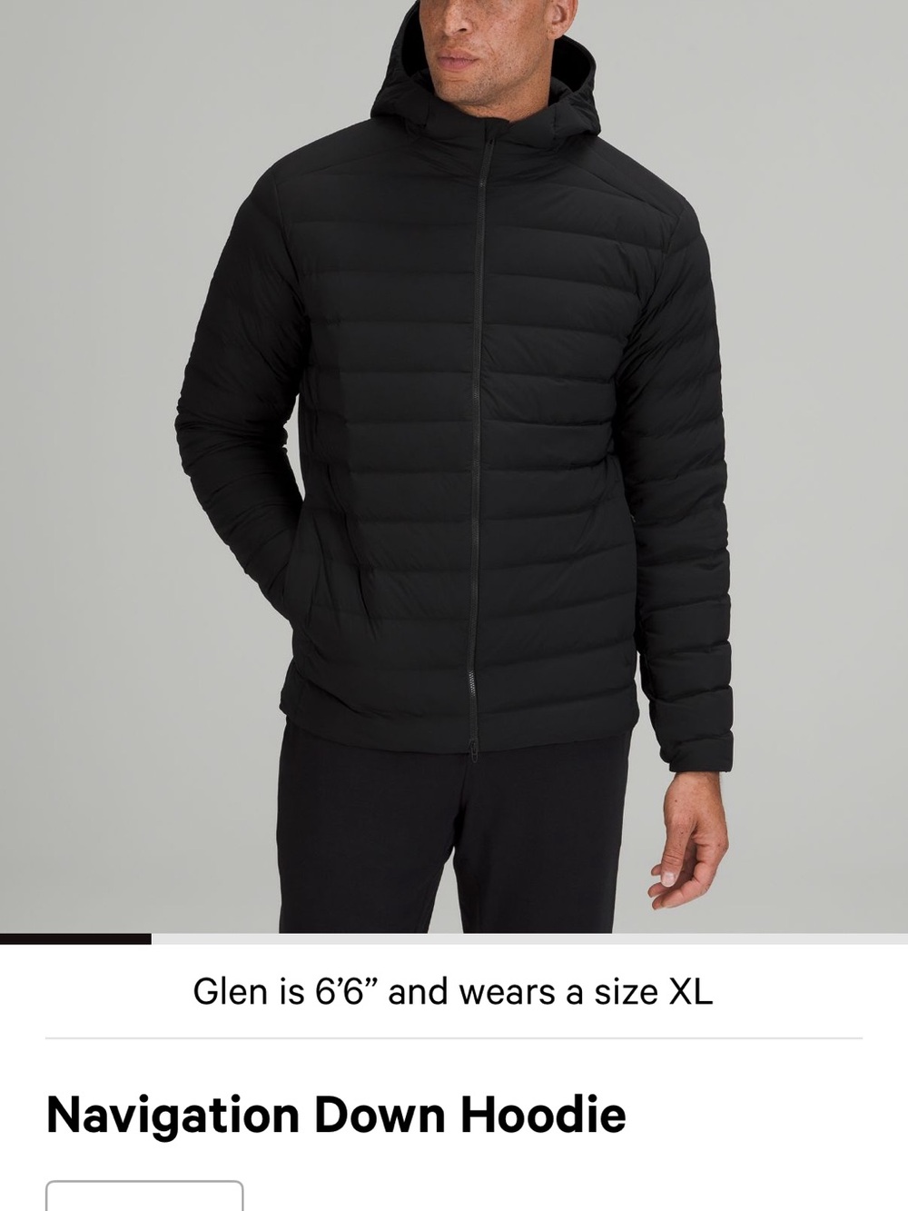 Lululemon Navigation Down Hoodie - Black